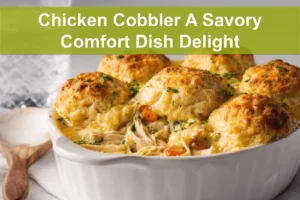 Chicken Cobbler A Savory Comfort Dish Delight golden biscuits melted cheddar fresh herbs inviting
