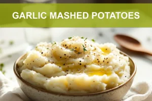 GARLIC MASHED POTATOES warm buttery yukon and russet mash roasted garlic olive oil sea salt