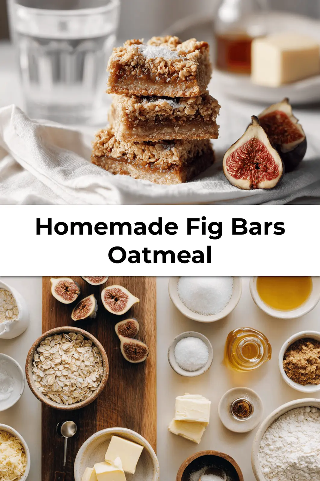 Homemade Fig Bars Oatmeal finished bars sliced and stacked on napkin ready to serve breakfast or snack