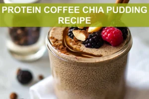 PROTEIN COFFEE CHIA PUDDING RECIPE creamy almond espresso chia pudding with berries and nuts