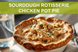 SOURDOUGH ROTISSERIE CHICKEN POT PIE hearty sourdough crust and rich chicken filling