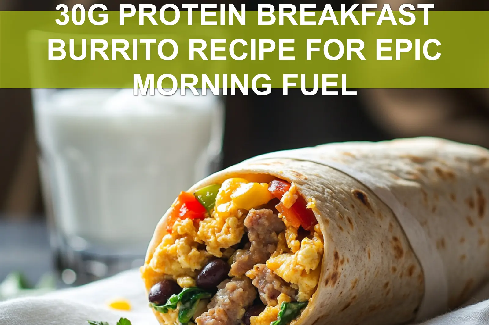 30G PROTEIN BREAKFAST BURRITO RECIPE FOR EPIC MORNING FUEL scrambled egg turkey sausage cheddar burrito