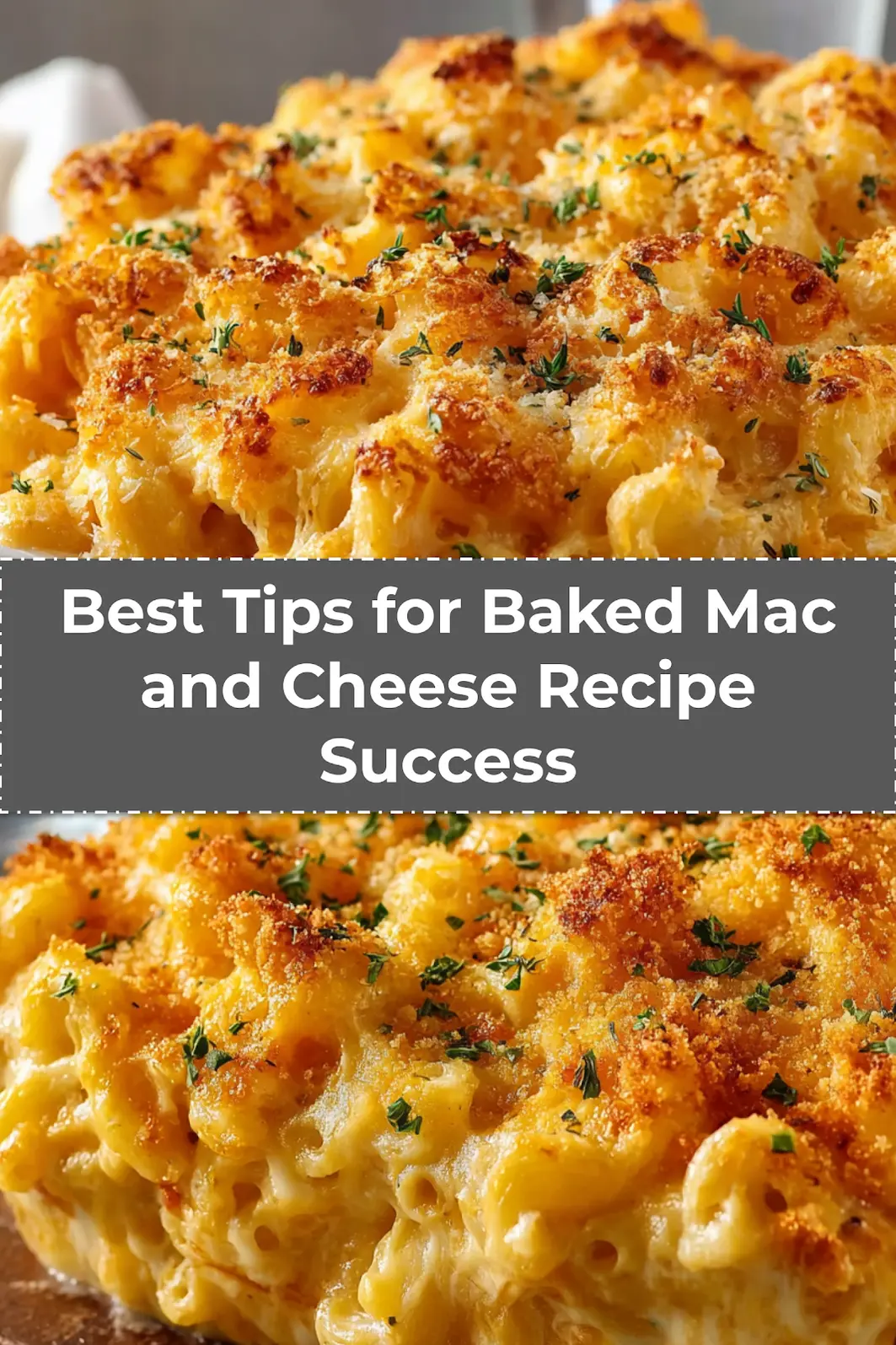 Baked Mac and Cheese Recipe Magic Comfort at Heart 3 Finished baked mac and cheese with crispy topping and creamy center, perfect for family dinners