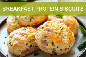 BREAKFAST PROTEIN BISCUITS warm cheddar feta ham sausage spinach chives basil