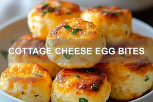 COTTAGE CHEESE EGG BITES centered hero view, clean and uncluttered
