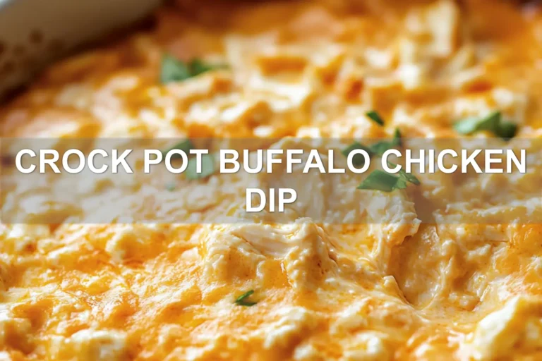 CROCK POT BUFFALO CHICKEN DIP centered hero view, clean and uncluttered
