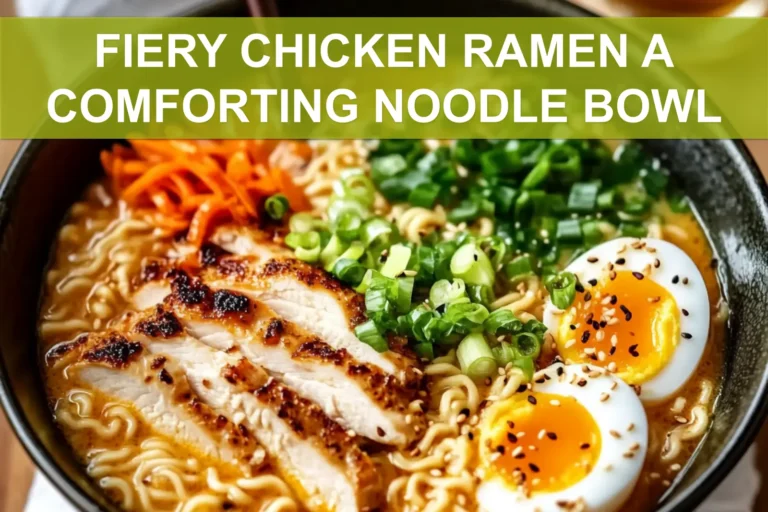 FIERY CHICKEN RAMEN A COMFORTING NOODLE BOWL creamy ramen with chicken and delicately cooked egg