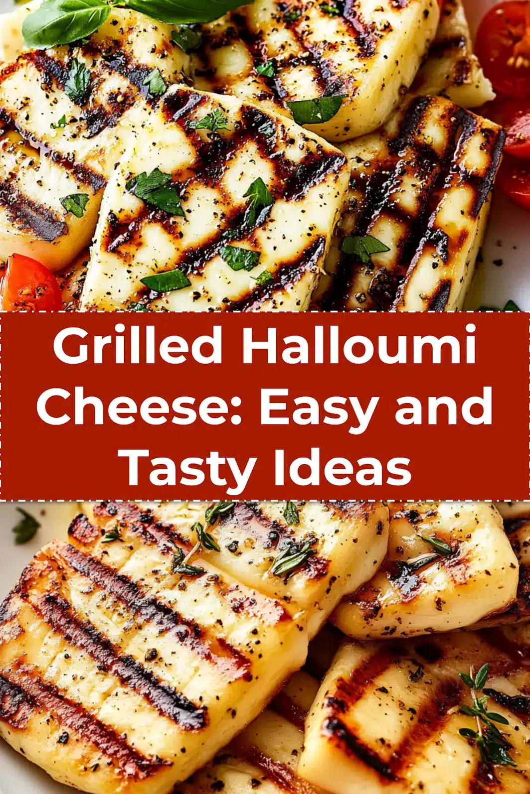 Grilled Halloumi Cheese: Easy and Irresistible Recipe 3 Grilled Halloumi Cheese served with fresh lemon slices and herbs on wooden board