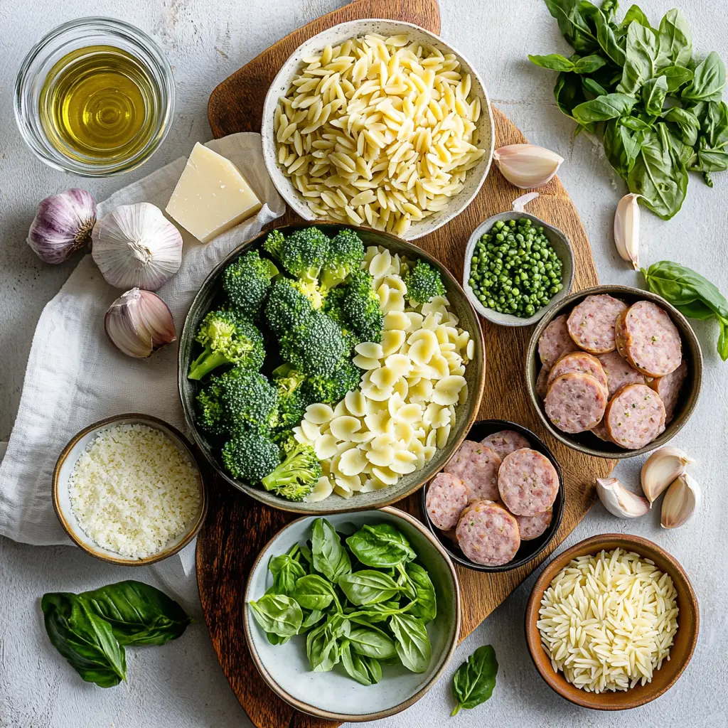 Simple and Delicious Tater Tot Casserole: Perfect Family Dinner 2 Overhead image of Simple and Delicious Tater Tot Casserole ingredients including golden tater tots, creamy mushroom soup, browned ground beef, caramelized onions, shredded cheese, and chopped herbs