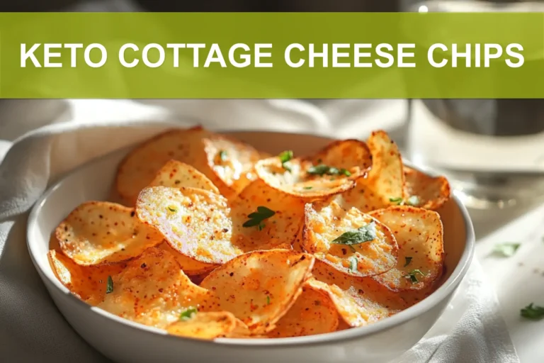 KETO COTTAGE CHEESE CHIPS crunchy chips with paprika and fresh herbs on white napkin