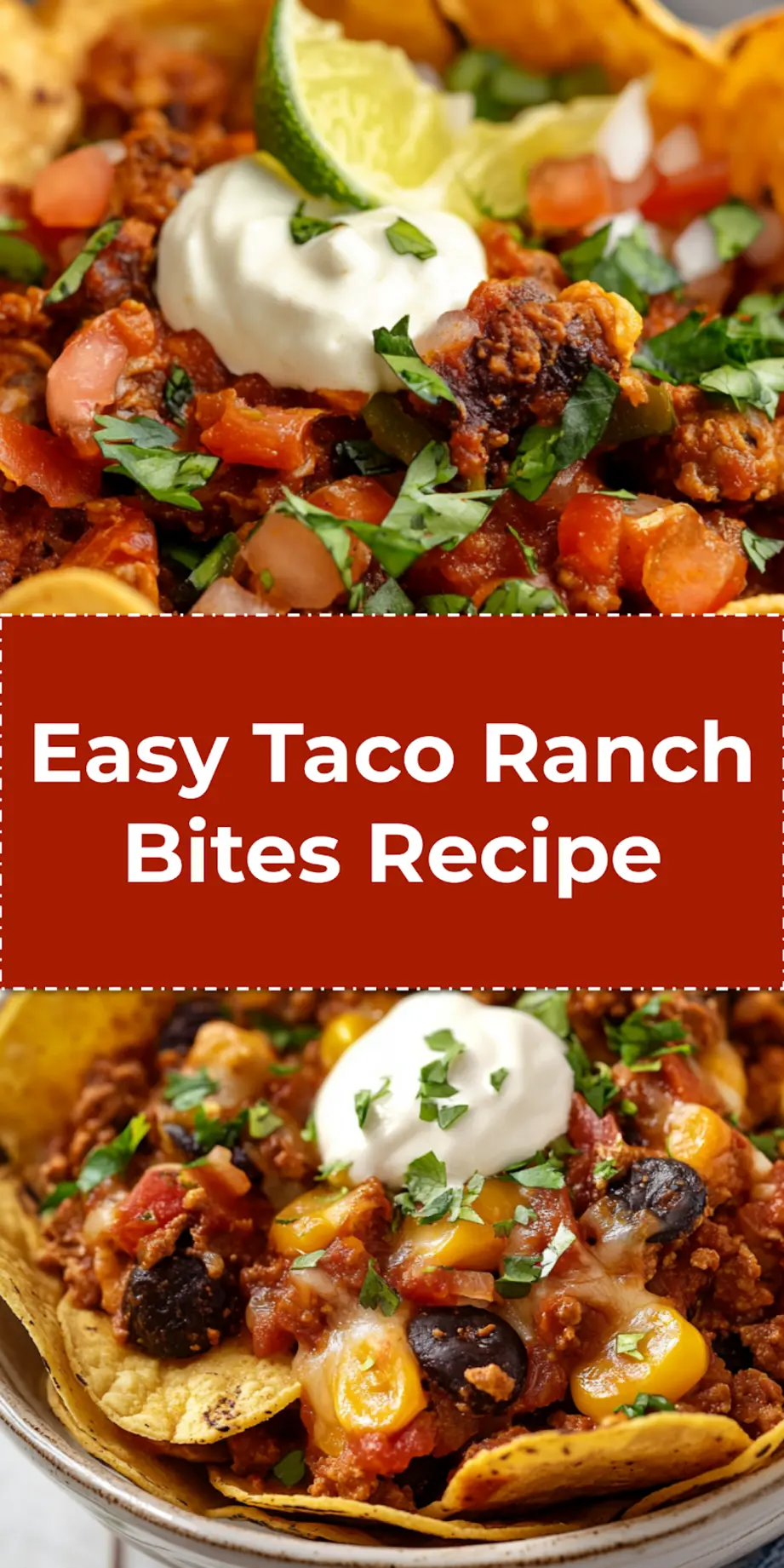 Taco Ranch Bites in golden phyllo shells, garnished and ready for serving on party platter