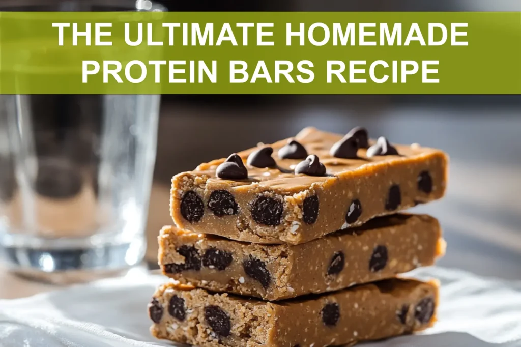 THE ULTIMATE HOMEMADE PROTEIN BARS RECIPE finished peanut butter date bars with dark chocolate and sea salt