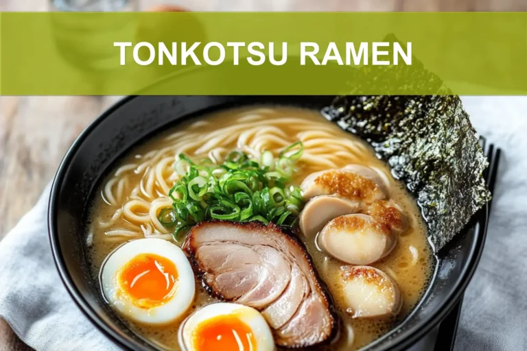 TONKOTSU RAMEN creamy milky broth with chashu soft-cooked egg and nori