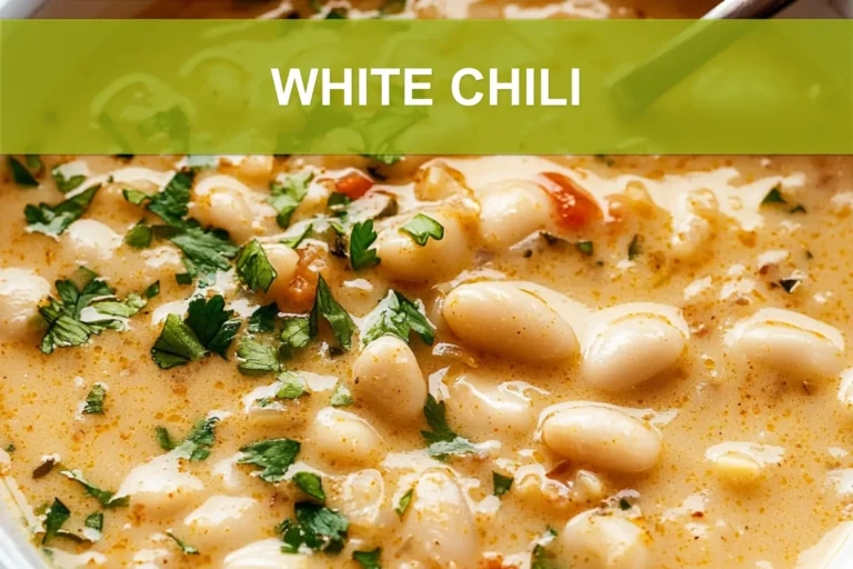 WHITE CHILI centered hero view, clean and uncluttered