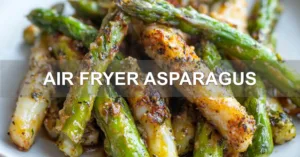 AIR FRYER ASPARAGUS centered hero view, clean and uncluttered