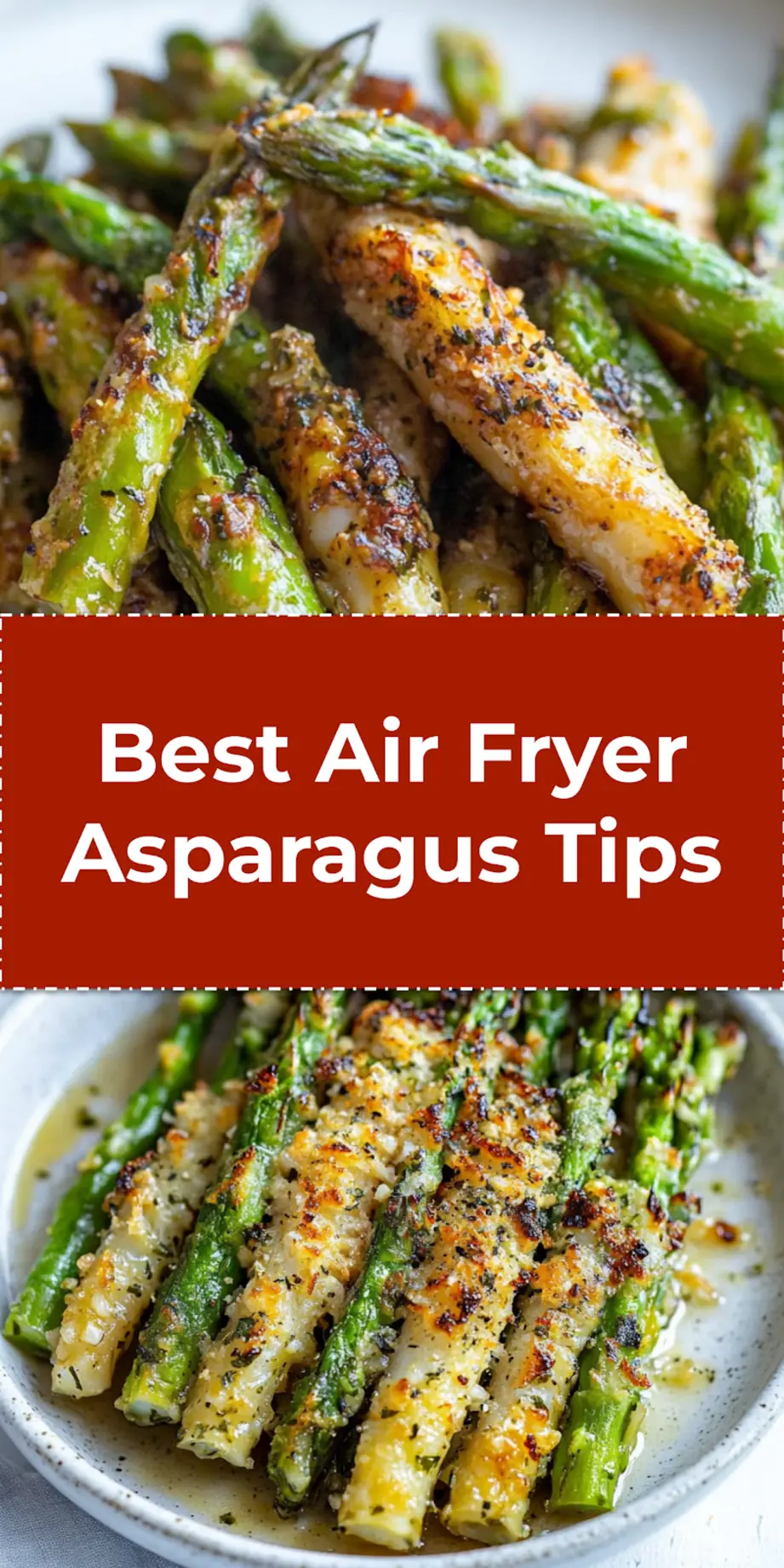 Top 5 Reasons to Love Air Fryer Asparagus 4 AIR FRYER ASPARAGUS centered hero view, clean and uncluttered_pin