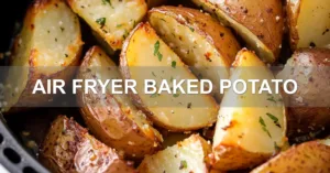 AIR FRYER BAKED POTATO centered hero view, clean and uncluttered