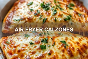 AIR FRYER CALZONES centered hero view, clean and uncluttered