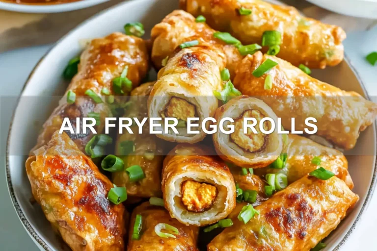 AIR FRYER EGG ROLLS centered hero view, clean and uncluttered