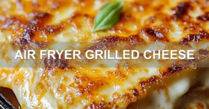 AIR FRYER GRILLED CHEESE centered hero view, clean and uncluttered