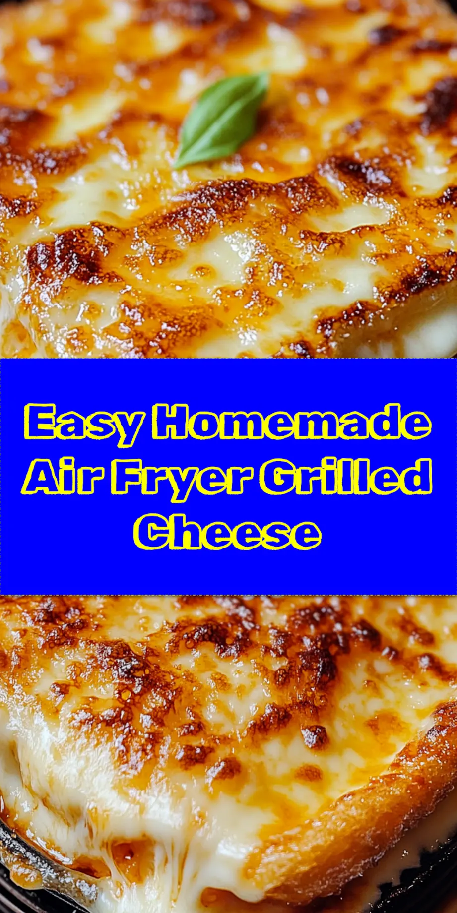 AIR FRYER GRILLED CHEESE centered hero view, clean and uncluttered_pin