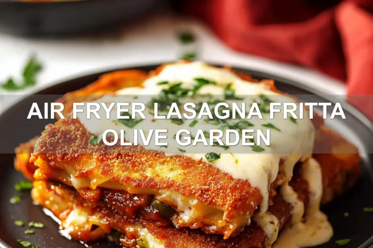 AIR FRYER LASAGNA FRITTA OLIVE GARDEN centered hero view, clean and uncluttered