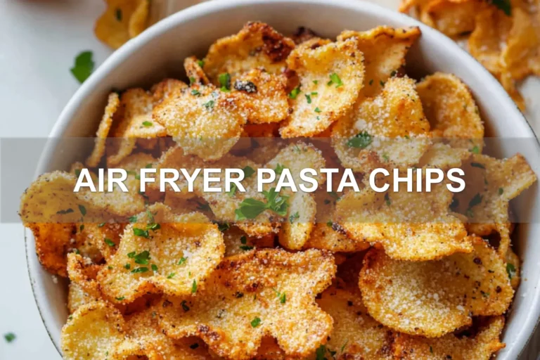 AIR FRYER PASTA CHIPS centered hero view, clean and uncluttered