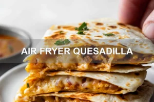AIR FRYER QUESADILLA centered hero view, clean and uncluttered