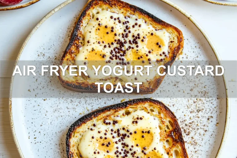 AIR FRYER YOGURT CUSTARD TOAST centered hero view, clean and uncluttered