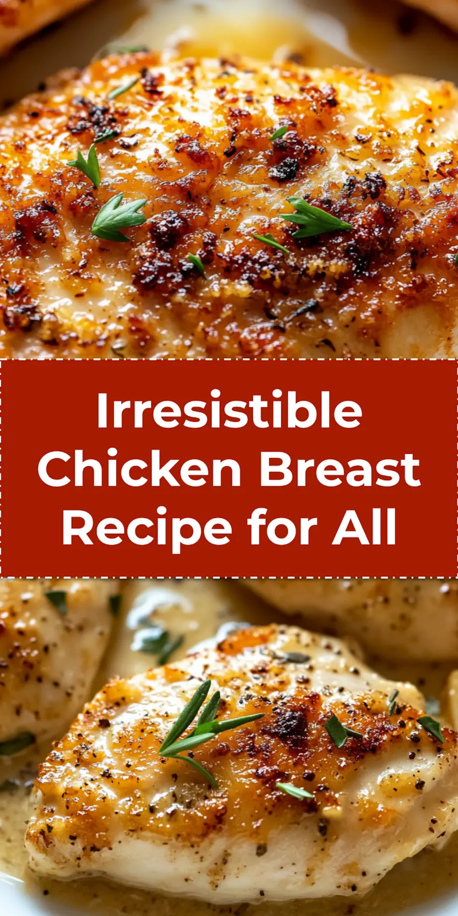 Chicken Breast Recipe: Quick and Irresistible Meal 3 Perfectly golden and juicy baked chicken breasts, coated in a creamy parmesan mixture, resting on a serving platter with fresh herbs. An ideal weeknight chicken breast recipe.