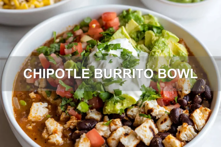 CHIPOTLE BURRITO BOWL centered hero view, clean and uncluttered