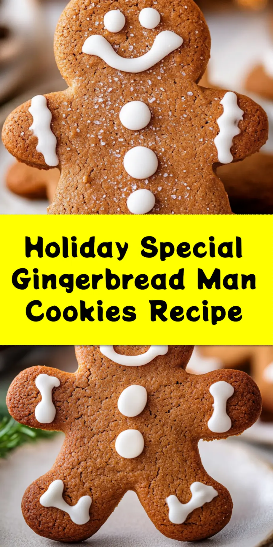 Gingerbread Man Cookies Recipe Easy Tantalizing Guide 3 A close-up shot of several decorated Gingerbread Man Cookies, adorned with white icing smiles and buttons, perfect for a holiday Pinterest pin.