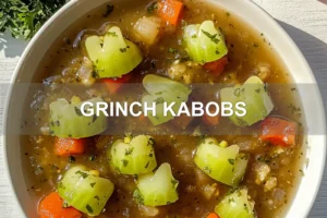 GRINCH KABOBS centered hero view, clean and uncluttered