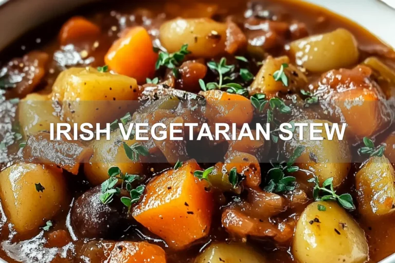 IRISH VEGETARIAN STEW centered hero view, clean and uncluttered