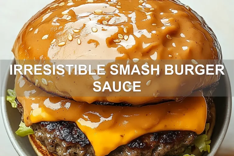IRRESISTIBLE SMASH BURGER SAUCE centered hero view, clean and uncluttered