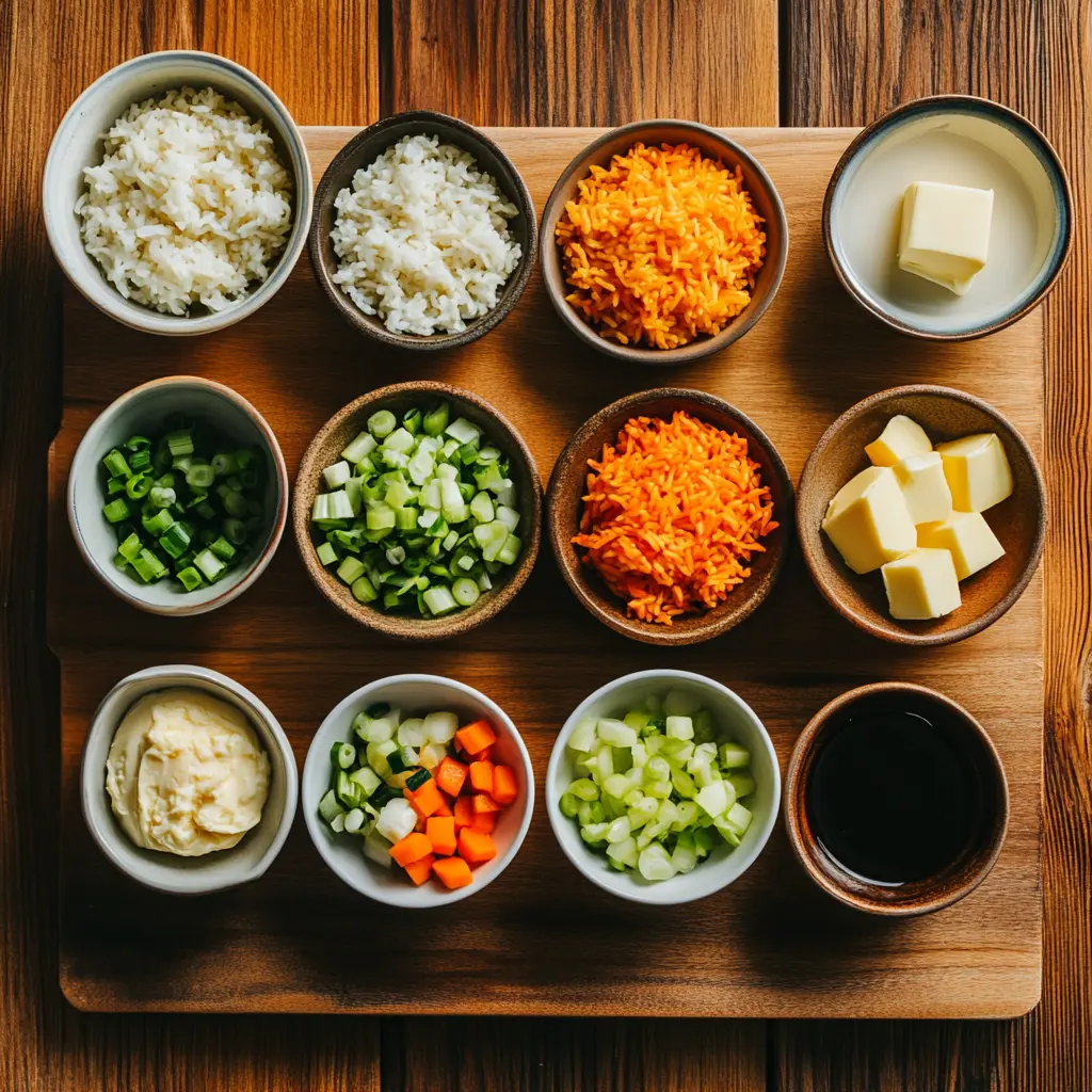 A vibrant bowl of Air Fryer Fried Rice, perfectly golden and garnished with fresh green onions, ready to serve.