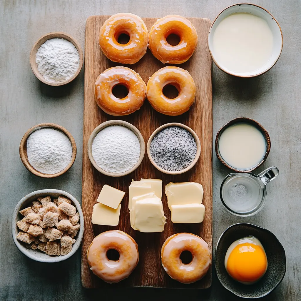 Golden-brown Glazed Air Fryer Donuts piled high, glistening with a sweet vanilla glaze on a rustic wooden board, ready to be enjoyed.