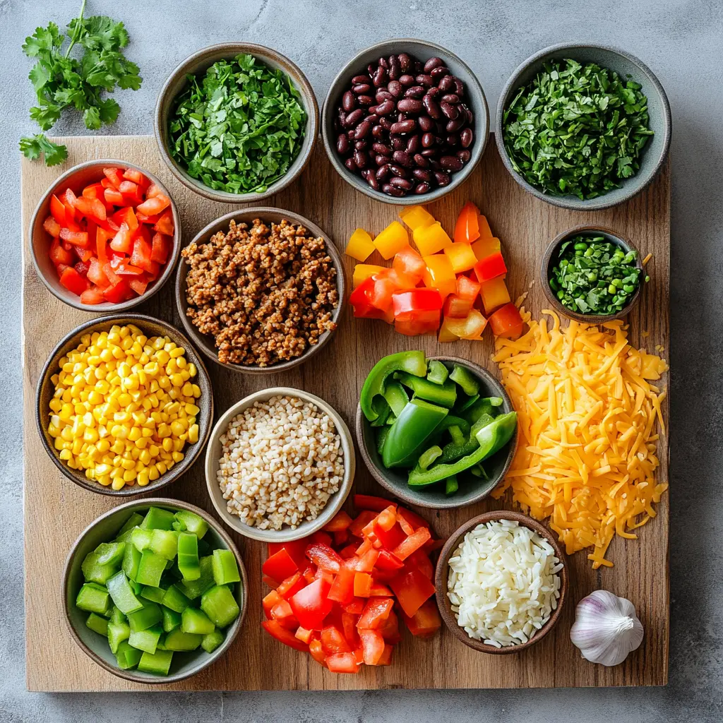High Protein Unstuffed Peppers: Quick Delicious Feast 2 Close-up of a vibrant skillet of High Protein Unstuffed Peppers, garnished with fresh parsley, ready to serve.