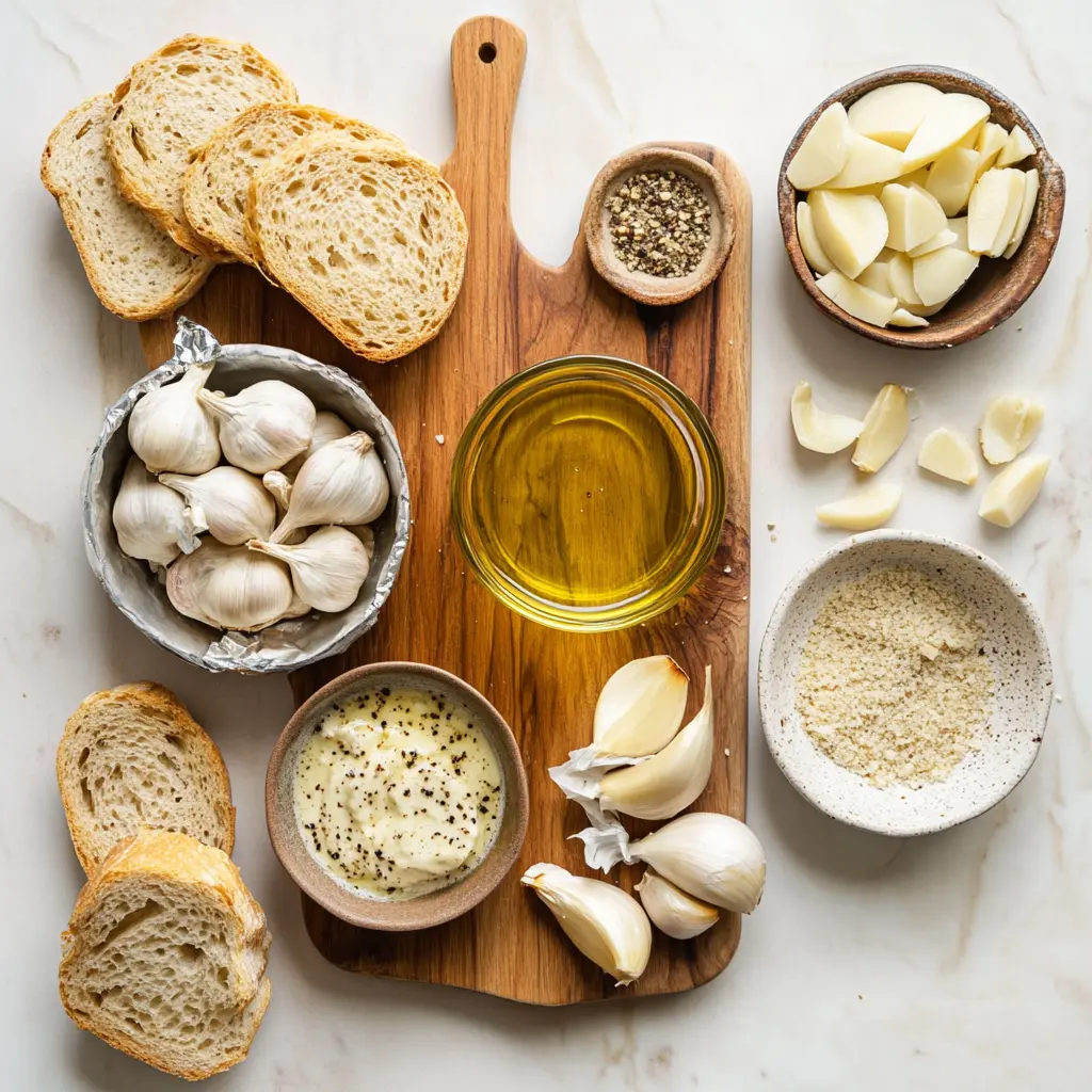ROASTED GARLIC IN AIR FRYER centered hero view, clean and uncluttered