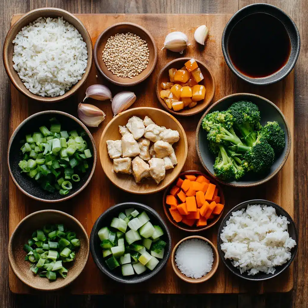Delicious homemade Teriyaki Chicken Rice Bowl with fresh steamed broccoli and sesame seeds, ready to eat.