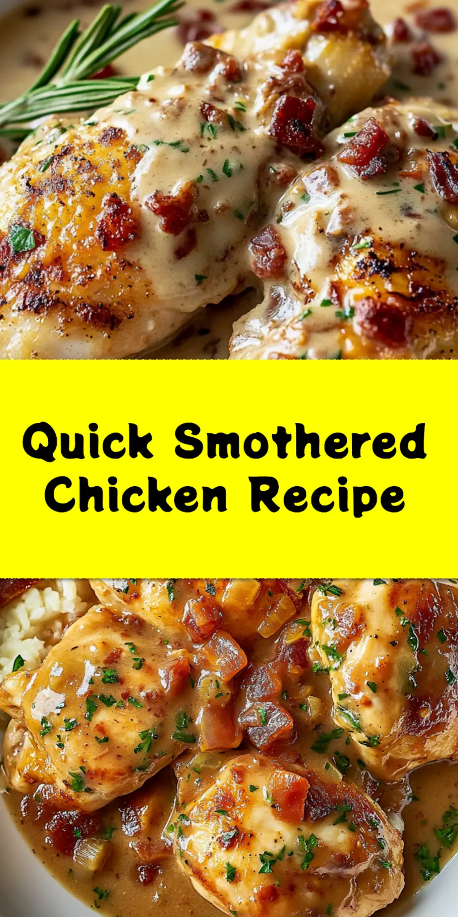 Smothered Chicken Easy and Delicious Recipe to Love 3 A deliciously comforting plate of Smothered Chicken with creamy gravy, served over mashed potatoes, perfect for a cozy family dinner or sharing on Pinterest.