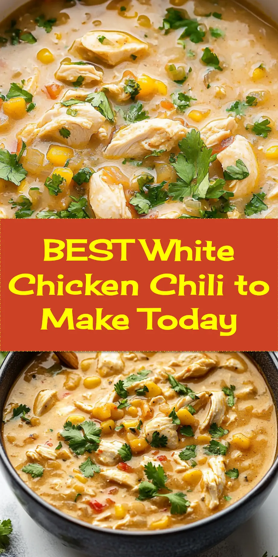 The BEST White Chicken Chili Recipe: Easy and Delicious 3 An overhead shot of a cozy bowl of THE BEST WHITE CHICKEN CHILI RECIPE, perfectly styled for a Pinterest pin, with vibrant toppings and a warm, inviting atmosphere.