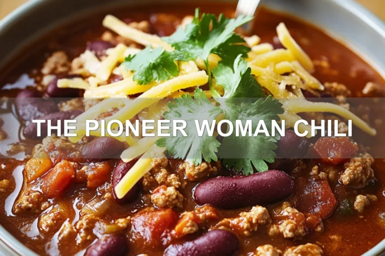 THE PIONEER WOMAN CHILI centered hero view, clean and uncluttered