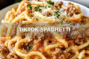 TIKTOK SPAGHETTI centered hero view, clean and uncluttered
