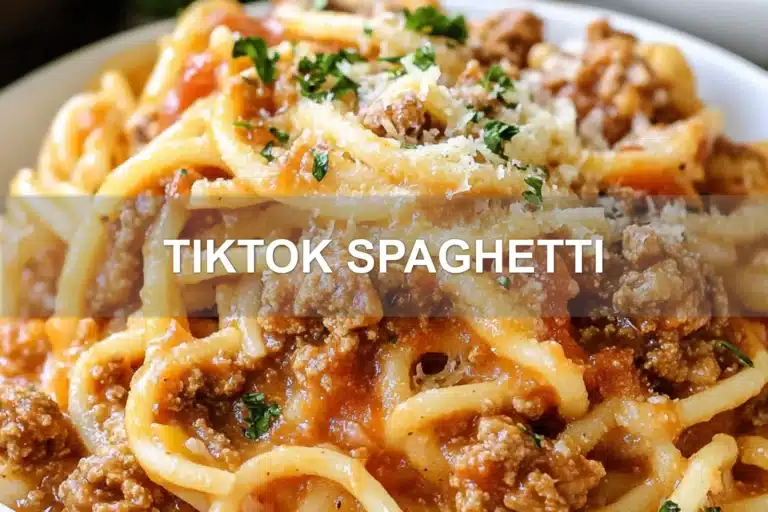 TIKTOK SPAGHETTI centered hero view, clean and uncluttered