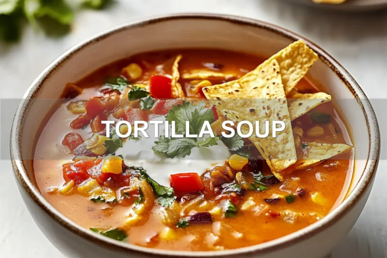 TORTILLA SOUP centered hero view, clean and uncluttered