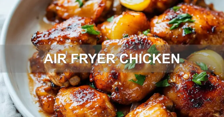 AIR FRYER CHICKEN centered hero view, clean and uncluttered