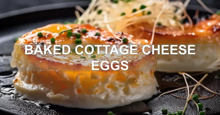 BAKED COTTAGE CHEESE EGGS centered hero view, clean and uncluttered