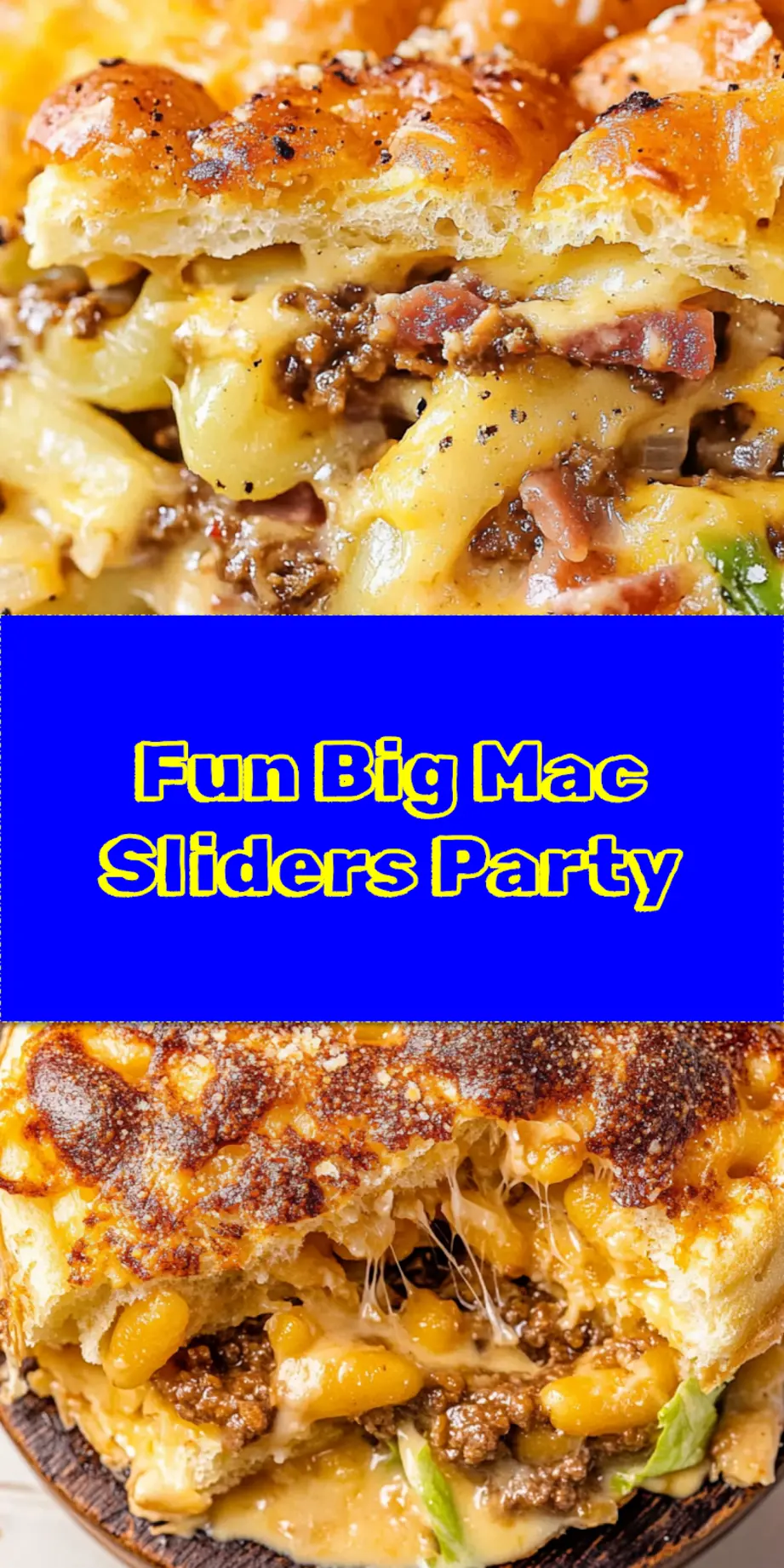 Assembled Big Mac Sliders ready for serving, on a platter