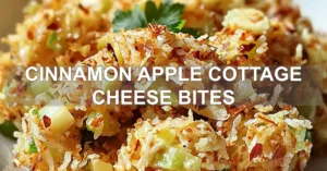 CINNAMON APPLE COTTAGE CHEESE BITES centered hero view, clean and uncluttered